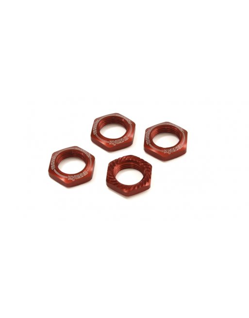 IFW472R Wheel Nut (Red/4pcs/for Serration) IFW472R  - KYOSHO RC
